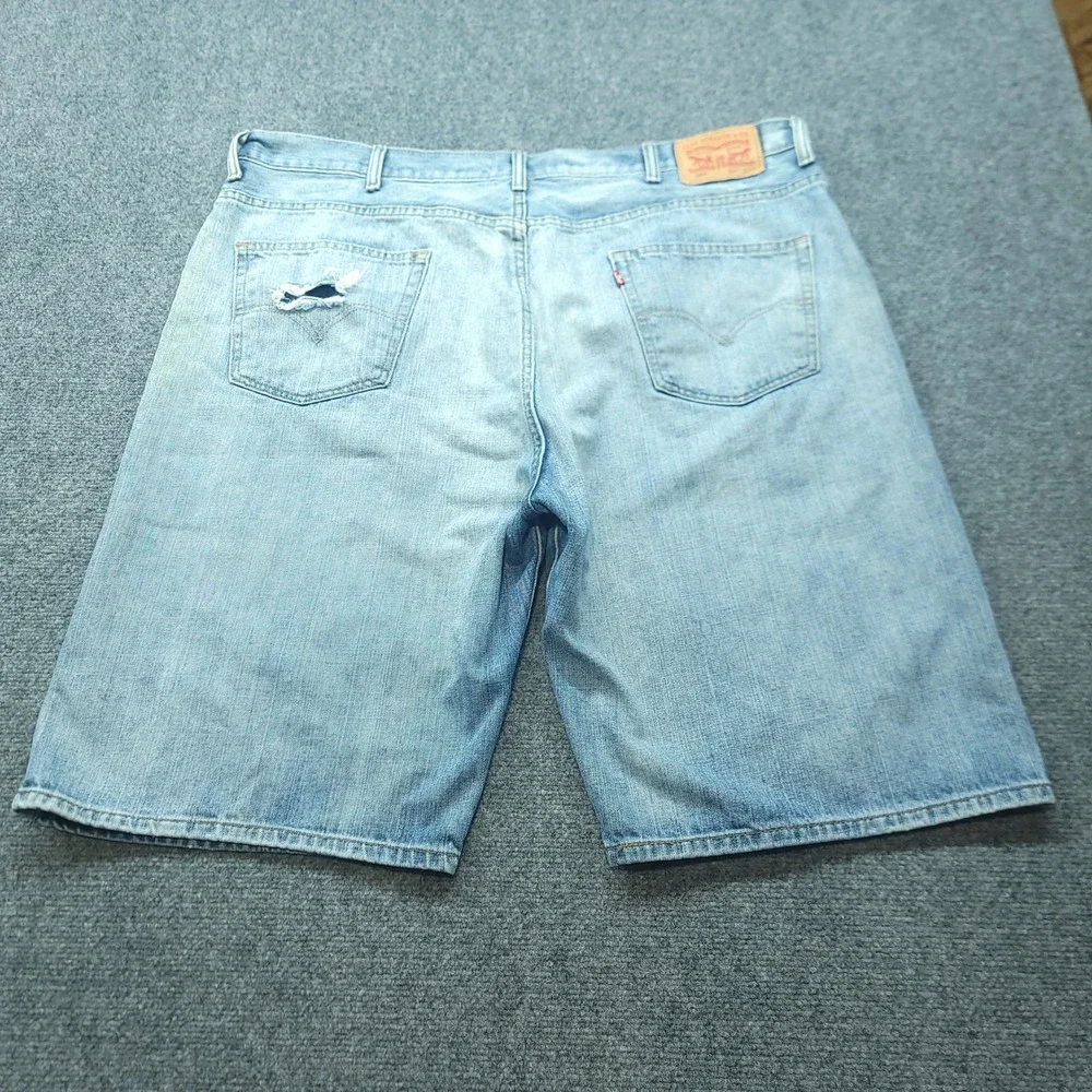 Levis 569 Loose Straight Denim Shorts Mens 44 Light Wash Blue Casual Jean Shorts